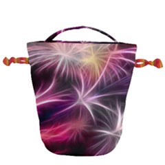 Fireworks Rocket Night Lights Flash Drawstring Bucket Bag by Bajindul