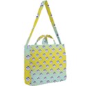 English Breakfast Yellow Pattern Mint Ombre Square Shoulder Tote Bag View2