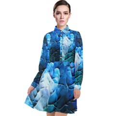 Petals Long Sleeve Chiffon Shirt Dress by WILLBIRDWELL