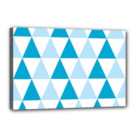 Abstract Modern Background Blue Canvas 18  X 12  (stretched) by Vaneshart