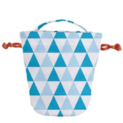 Abstract Modern Background Blue Drawstring Bucket Bag by Vaneshart