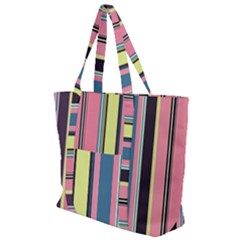 Stripes Colorful Wallpaper Seamless Zip Up Canvas Bag by Vaneshart