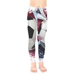 Soccer Ball With Great Britain Flag Kids  Legging by Vaneshart