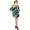 Mosaic Shapes Oversized Chiffon Top View2