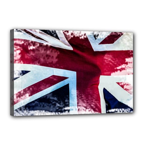 The British Flag Canvas 18  X 12  (stretched) by Vaneshart