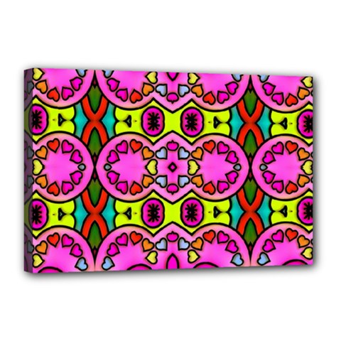 Abstract Background Pattern Canvas 18  X 12  (stretched) by Vaneshart