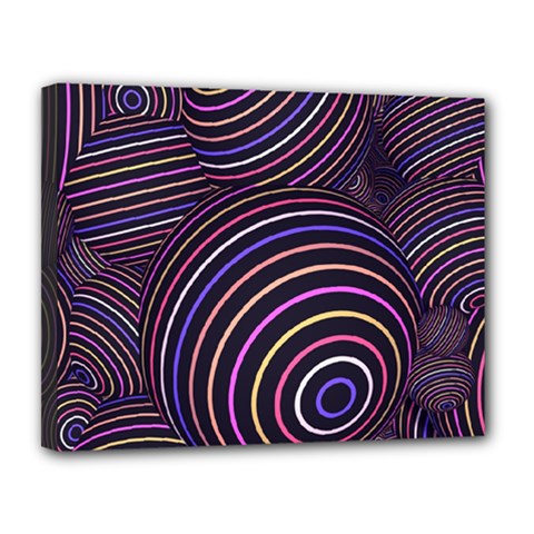 Abtract Colorful Spheres Canvas 14  X 11  (stretched) by Vaneshart