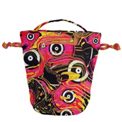 Abstract Clutter Drawstring Bucket Bag by Vaneshart