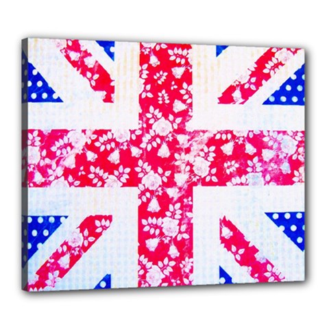 British Flag Abstract Canvas 24  X 20  (stretched) by Vaneshart