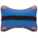 Shapes chains on a blue background                                              Seat Head Rest Cushion View2