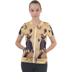 Steampunk 3899496 960 720 Short Sleeve Zip Up Jacket by vintage2030