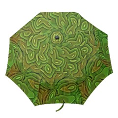 Background Abstract Green Folding Umbrellas by Vaneshart