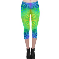 Pattern Colorful Abstract Capri Leggings  by Vaneshart