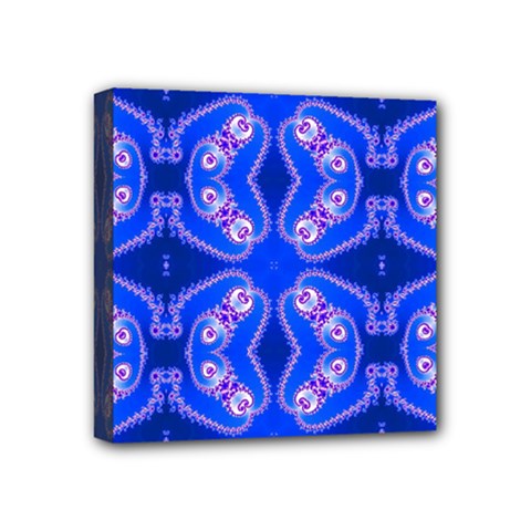 Seamless Fractal Blue Mini Canvas 4  X 4  (stretched) by Vaneshart
