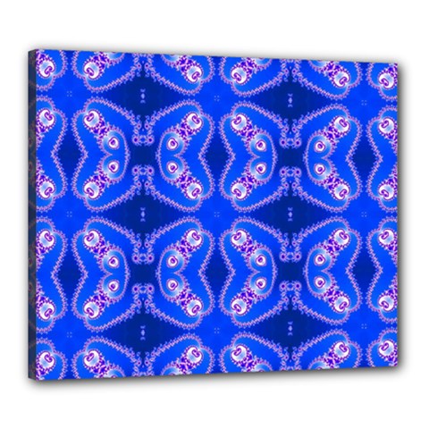 Seamless Fractal Blue Canvas 24  X 20  (stretched) by Vaneshart