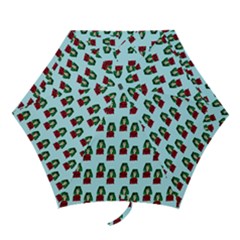 Girl With Green Hair Pattern Mini Folding Umbrellas by snowwhitegirl