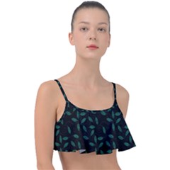 Copper Leaves Frill Bikini Top by bloomingvinedesign