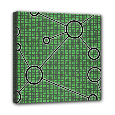 Network Communication Technology Mini Canvas 8  X 8  (stretched) by Bajindul