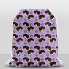 Redhead Girl Pattern Lilac Drawstring Bag (small) by snowwhitegirl