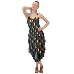 Abstract Background Modern Design Layered Bottom Dress by Wegoenart