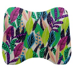 Leaves  Velour Head Support Cushion by Sobalvarro