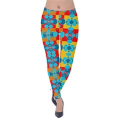 Pop Art  Velvet Leggings by Sobalvarro