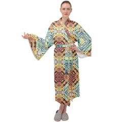 Pattern Maxi Velour Kimono by Sobalvarro