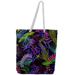 Leaves  Full Print Rope Handle Tote (large) by Sobalvarro