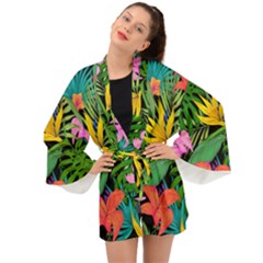 Tropical Greens Long Sleeve Kimono by Sobalvarro