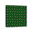 Retro Girl Daisy Chain Pattern Green Mini Canvas 4  x 4  (Stretched) View1