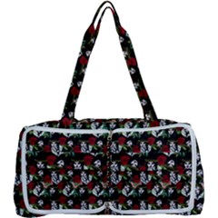 Vintage Hippie Girl Pattern Black Multi Function Bag by snowwhitegirl