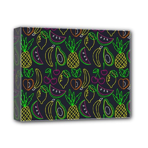 Neon Fruit Seamless Pattern Deluxe Canvas 14  X 11  (stretched) by Vaneshart