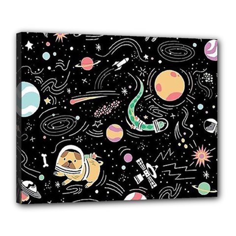 Animals Galaxy Space Canvas 20  X 16  (stretched) by Vaneshart