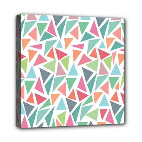 Colorful Triangle Vector Pattern Mini Canvas 8  X 8  (stretched) by Vaneshart