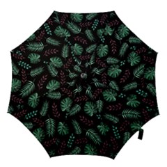 Tropical Leaves Pattern Hook Handle Umbrellas (small) by Vaneshart