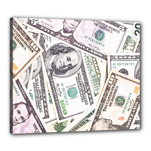 Mixed Dollars Canvas 24  X 20  (stretched) by Vaneshart