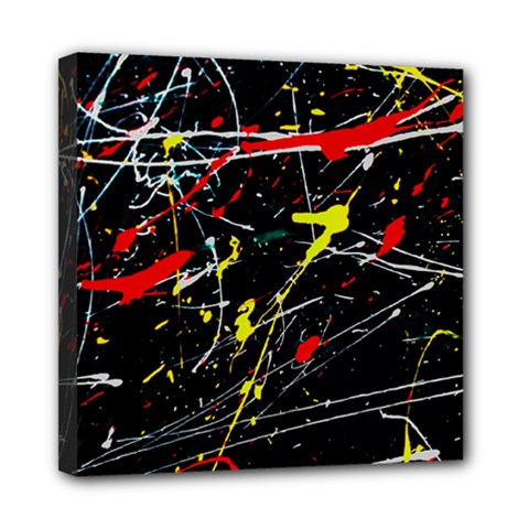 Random Paint Splats Background Mini Canvas 8  X 8  (stretched) by Vaneshart