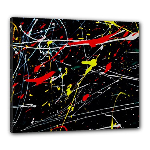 Random Paint Splats Background Canvas 24  X 20  (stretched) by Vaneshart