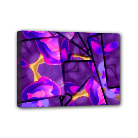 Background Wallpaper Flower Mini Canvas 7  X 5  (stretched) by Vaneshart