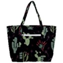 Cartoon African Cactus Seamless Pattern Zip Up Canvas Bag View3