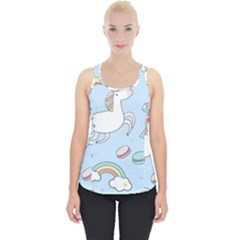 Unicorn Seamless Pattern Background Vector Piece Up Tank Top by Sobalvarro