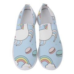 Unicorn Seamless Pattern Background Vector Women s Slip On Sneakers by Sobalvarro