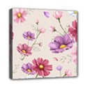 Vector Hand Drawn Cosmos Flower Pattern Mini Canvas 8  x 8  (Stretched) View1