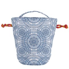 Boho Pattern Style Graphic Vector Drawstring Bucket Bag by Sobalvarro