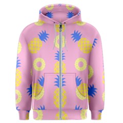 Pop Art Pineapple Seamless Pattern Vector Men s Zipper Hoodie by Sobalvarro