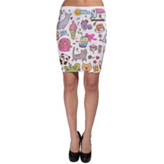 Set Kawaii Doodles Bodycon Skirt by Vaneshart