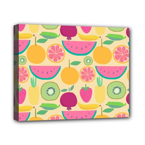 Seamless Pattern With Fruit Vector Illustrations Gift Wrap Design Canvas 10  X 8  (stretched) by Vaneshart