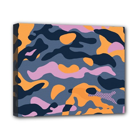 Camouflage Background Textile Uniform Seamless Pattern Canvas 10  X 8  (stretched) by Vaneshart