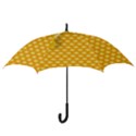 Abstract Honeycomb Background With Realistic Transparent Honey Drop Hook Handle Umbrellas (Small) View3