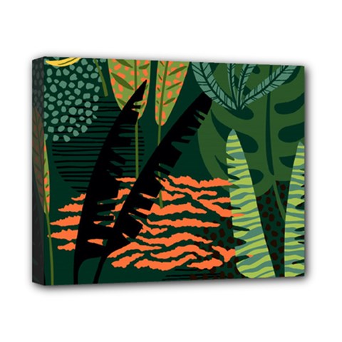 Abstract Seamless Pattern With Tropical Leaves Canvas 10  X 8  (stretched) by Vaneshart